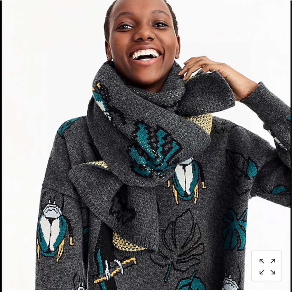 Demylee x J Crew Toucan Print Wool Scarf - Picture 14 of 14